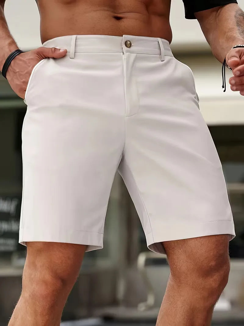 Shorts with Button and Pockets