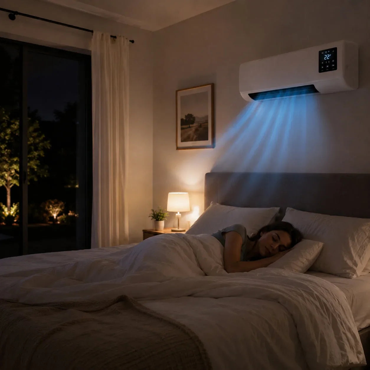Wall-mounted air conditioner with 2 functions