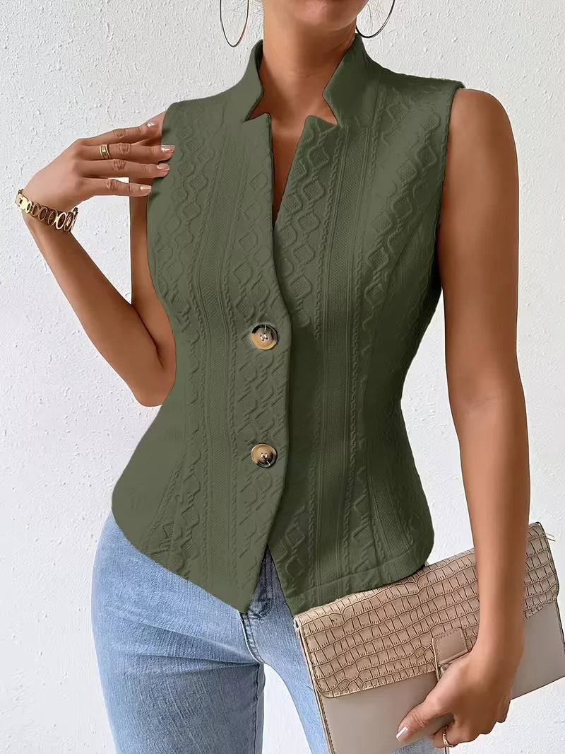 Waistcoat with V-neck and Buttons