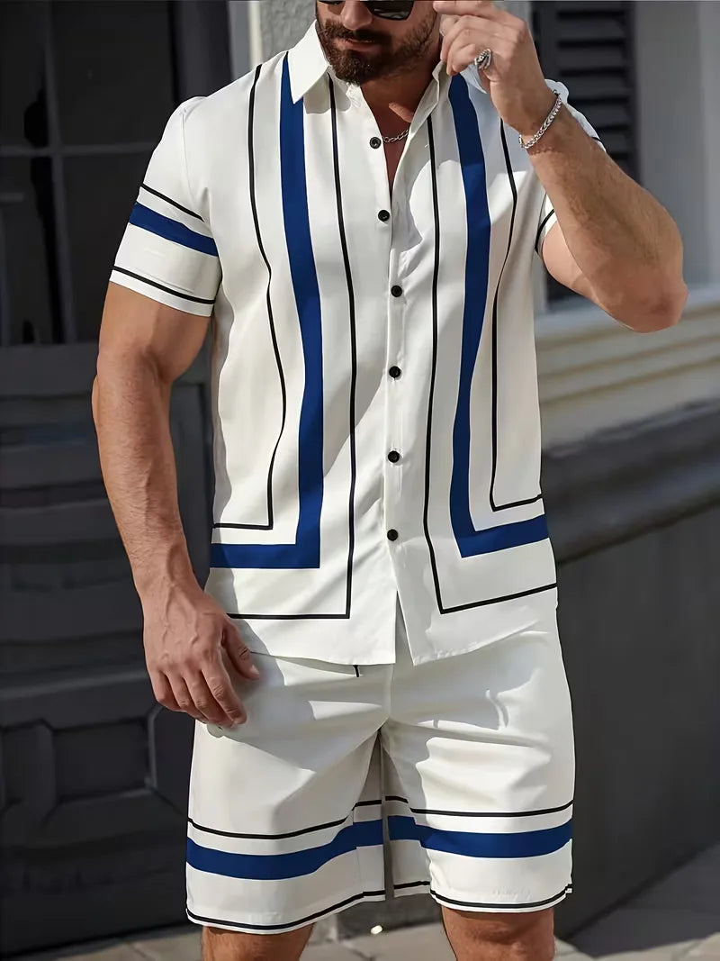 Summer Clothing Set with Geometric Print