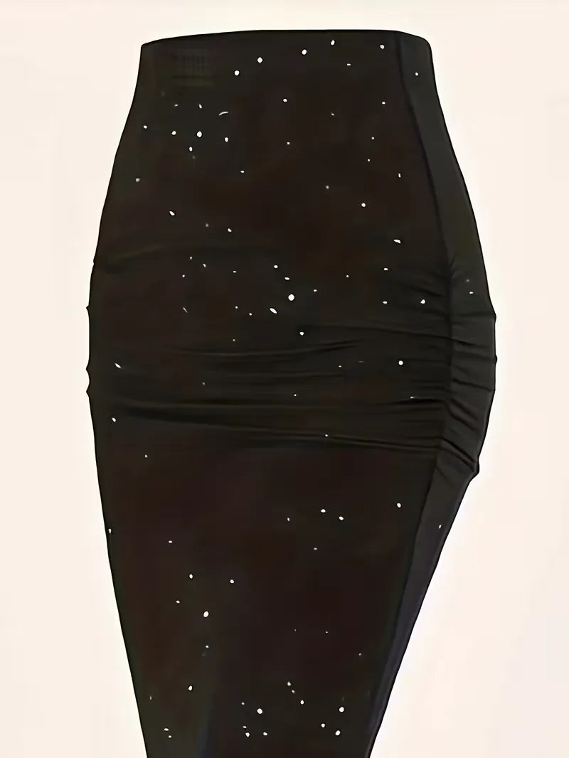 A-line skirt with speckles