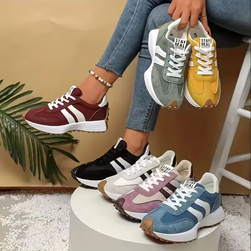 Platform sneakers with thick sole