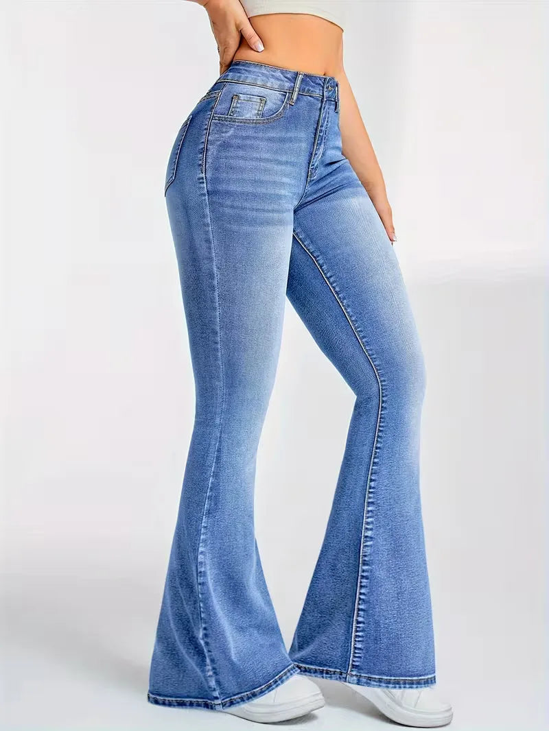 Flared jeans with high waist