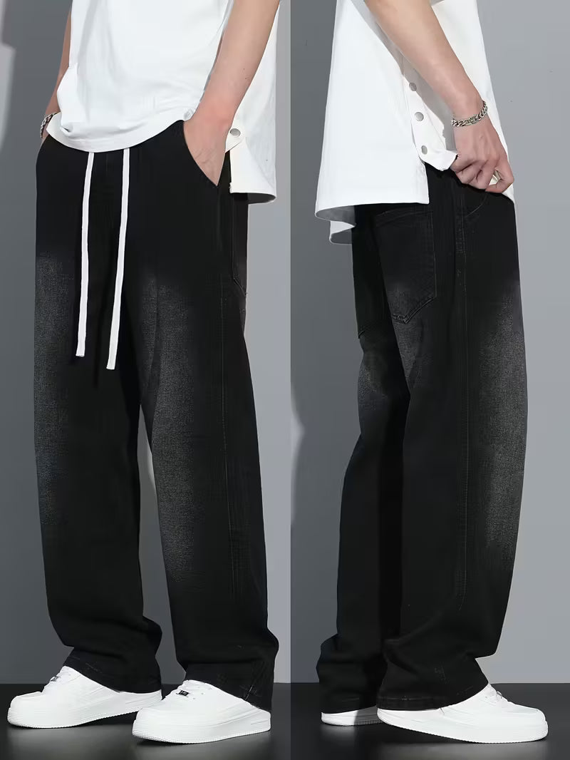Straight Leg Trousers with Loose Fit