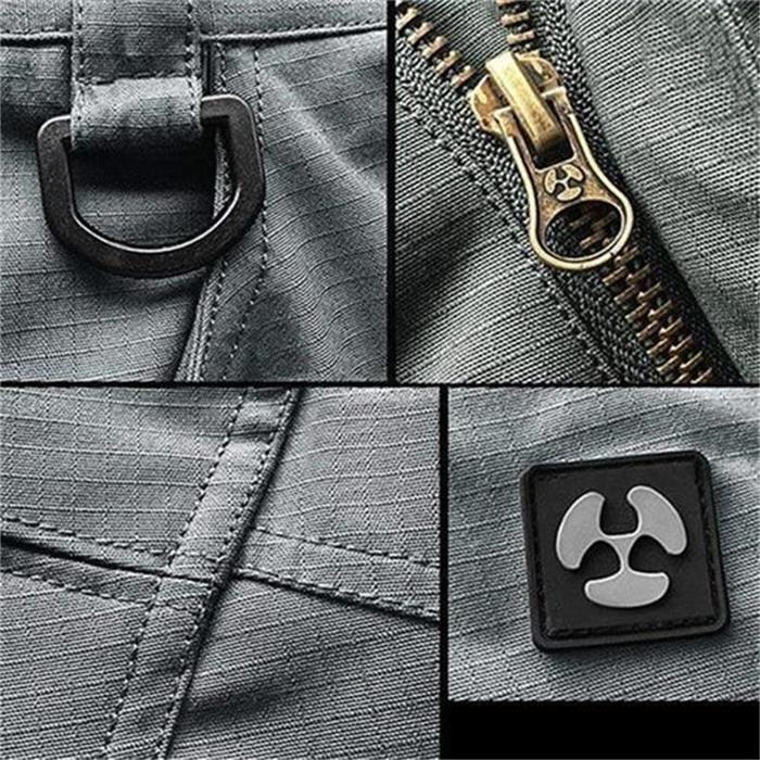 Slim fit work trousers with multiple pockets