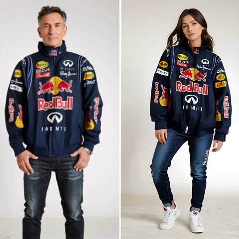 Unisex Racing jacket with high collar and full zip