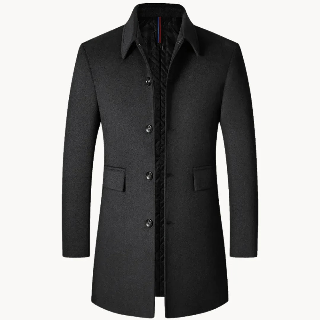 Hugo | Wool coat with stand-up collar and side pockets