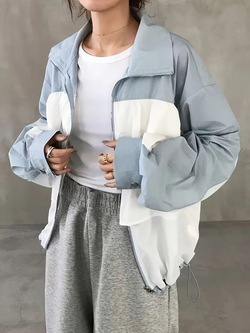 Track jacket with hood