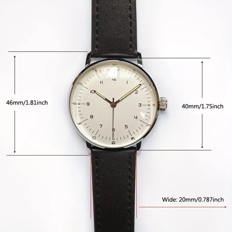 Analogue watch with leather strap