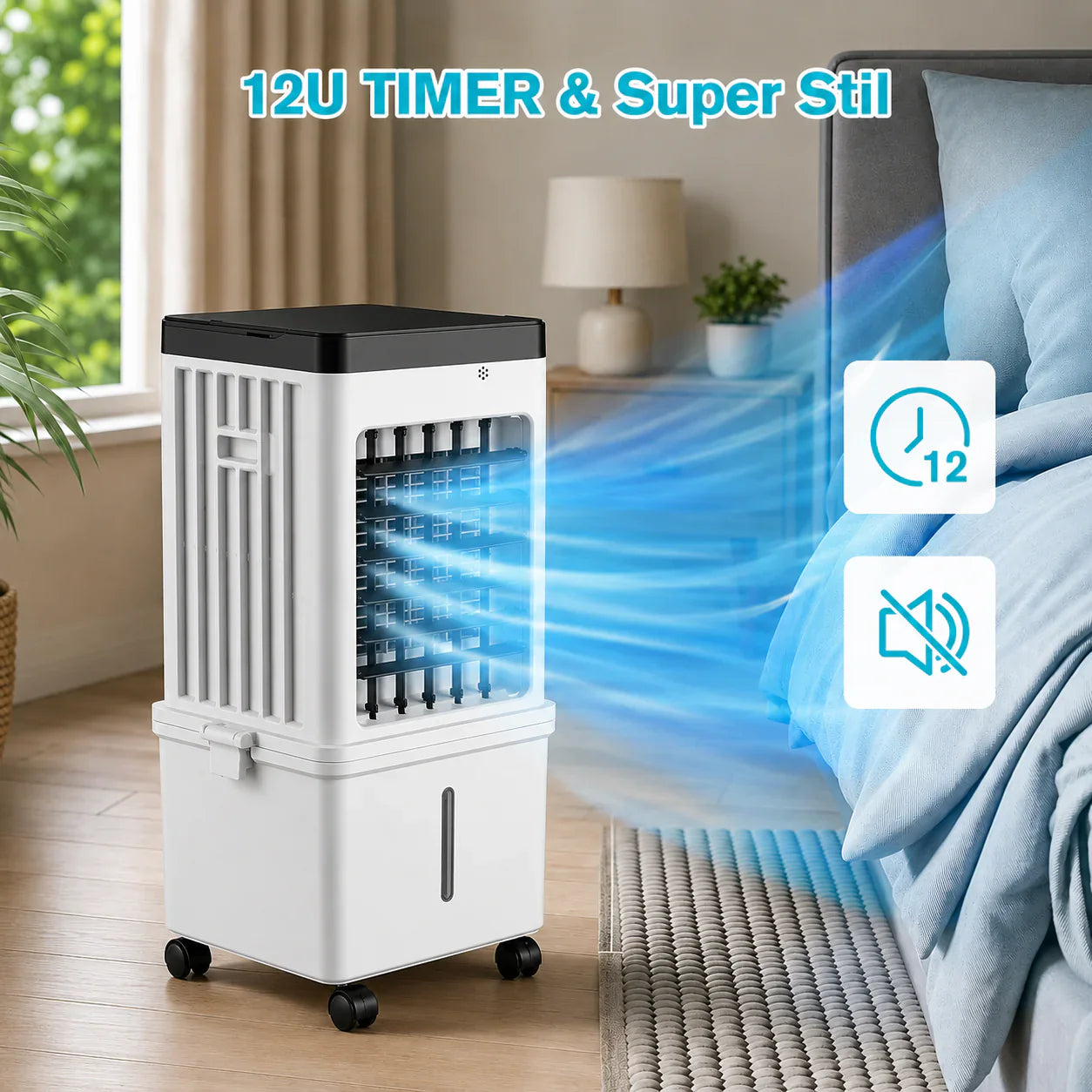 Portable air conditioner with wheels