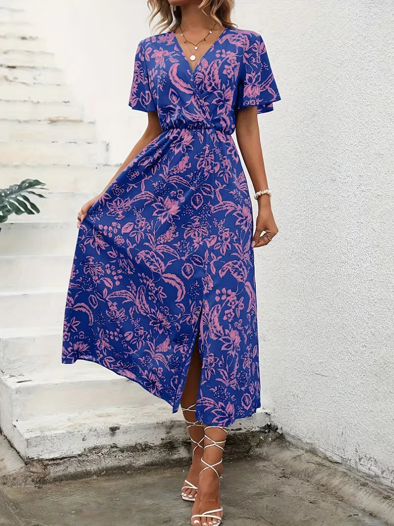 Wrap Dress with Floral Print