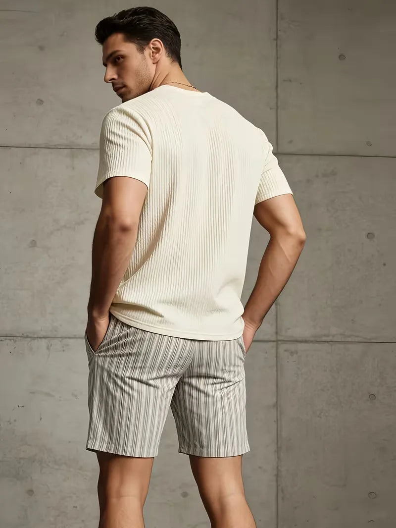 Shorts with Vertical Stripes