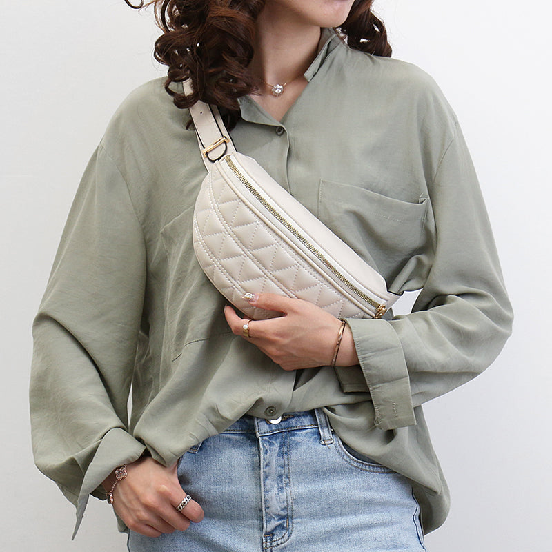 Hazel Hip Bag with Check Print | Stylish & Practical