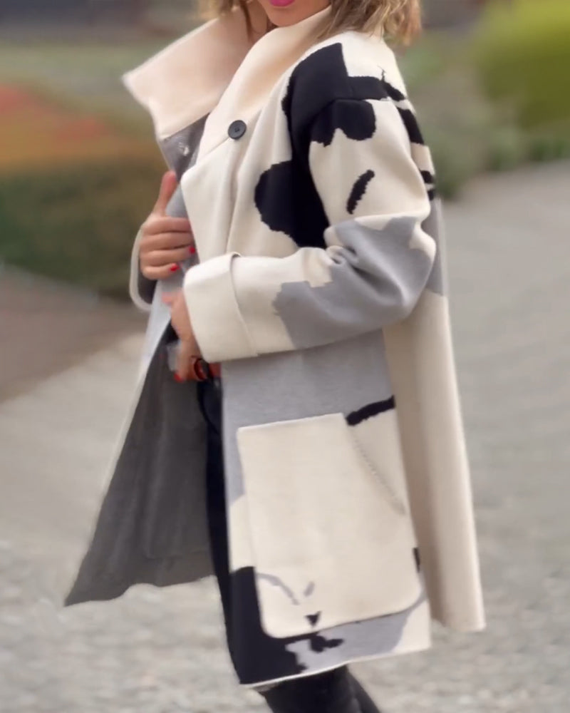 Trendy Jacket with Long Sleeves and Print
