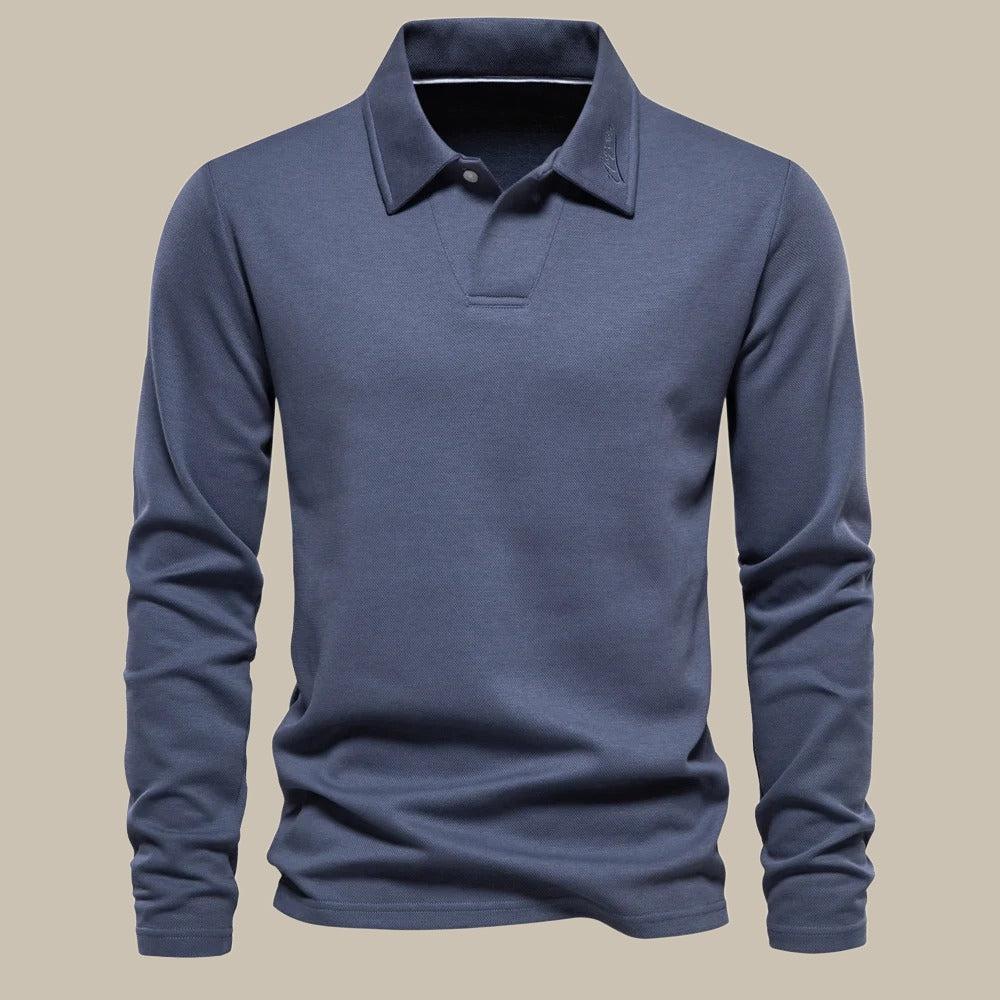 Lars | Stylish Long Sleeve Polo for Men