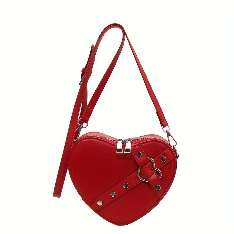Nina | Heart-Shaped Shoulder Bag in Solid Colour