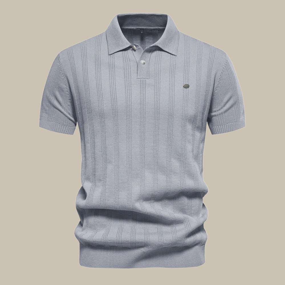 Peutrey | Stylish Wool Polo with Short Sleeves
