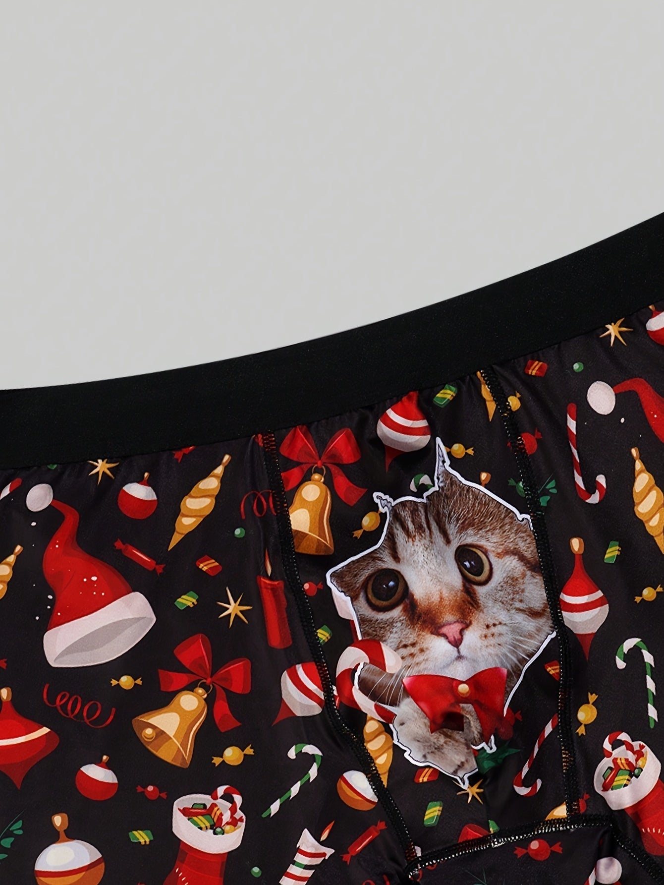 Ruben | Stylish Men's Christmas Cat Print Boxer Briefs