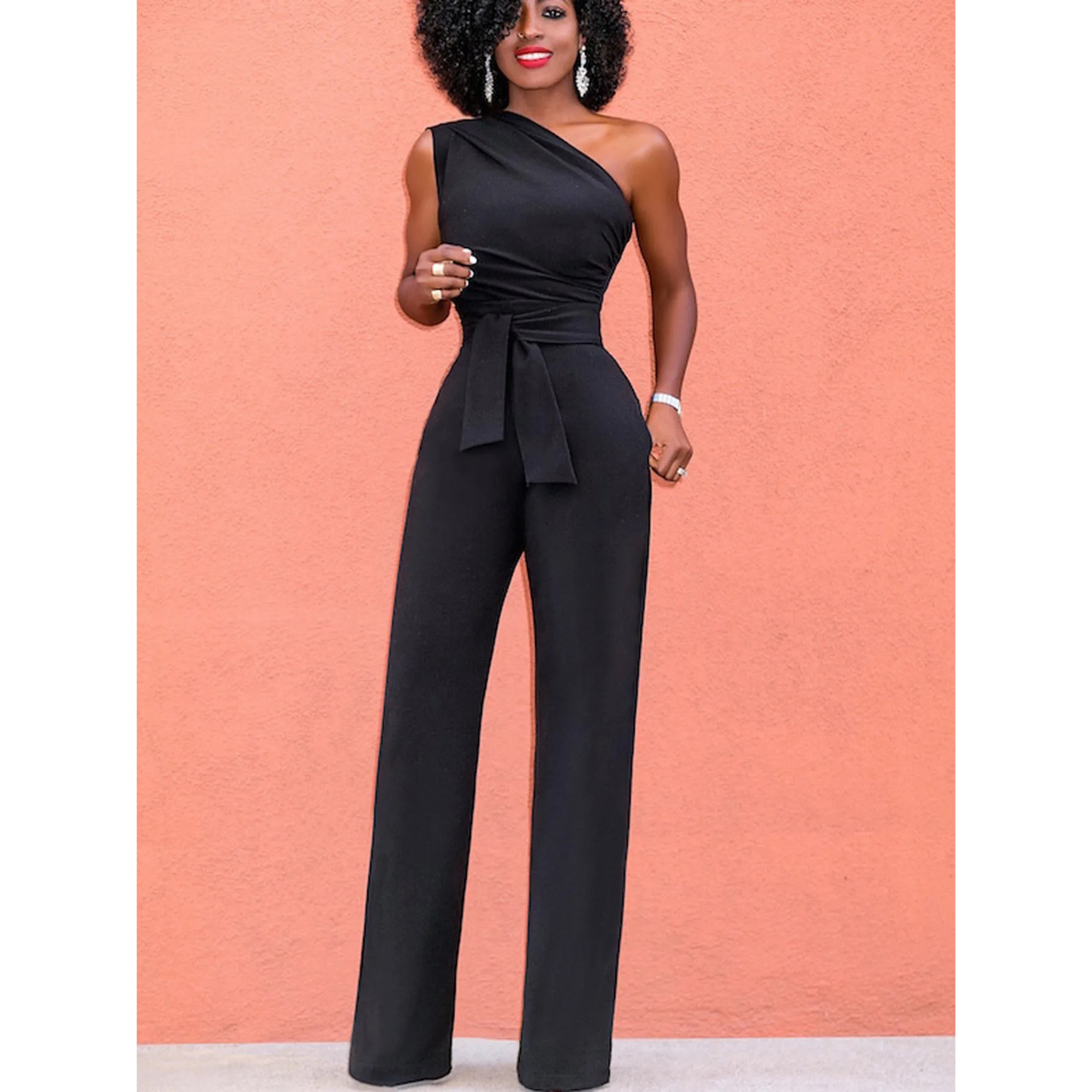 Sophie | Jumpsuit with Wide Legs and Short Sleeves