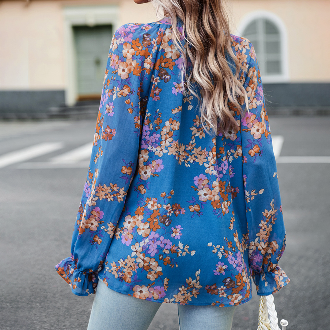 Summer Floral Print Blouse
