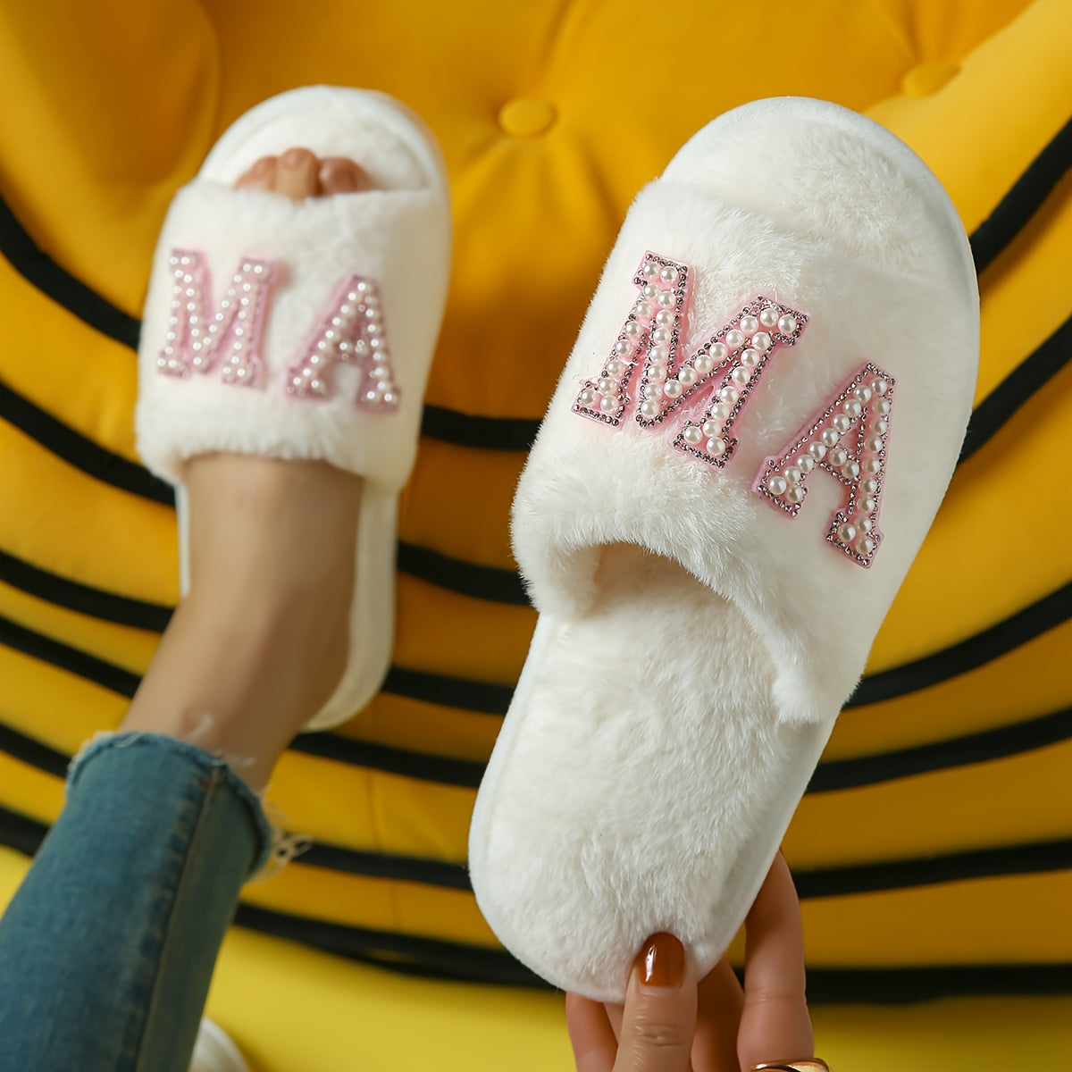 Zoë | Comfortable & breathable open-toe slippers with non-slip sole