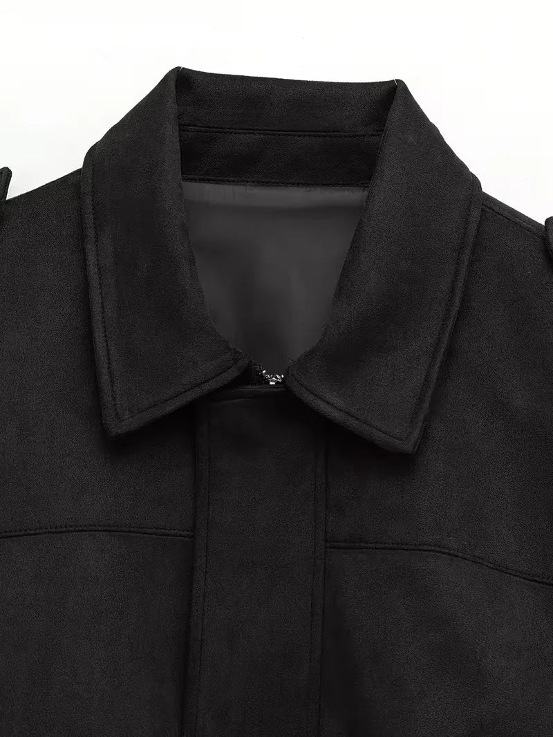 Bomber jacket with oversized fit