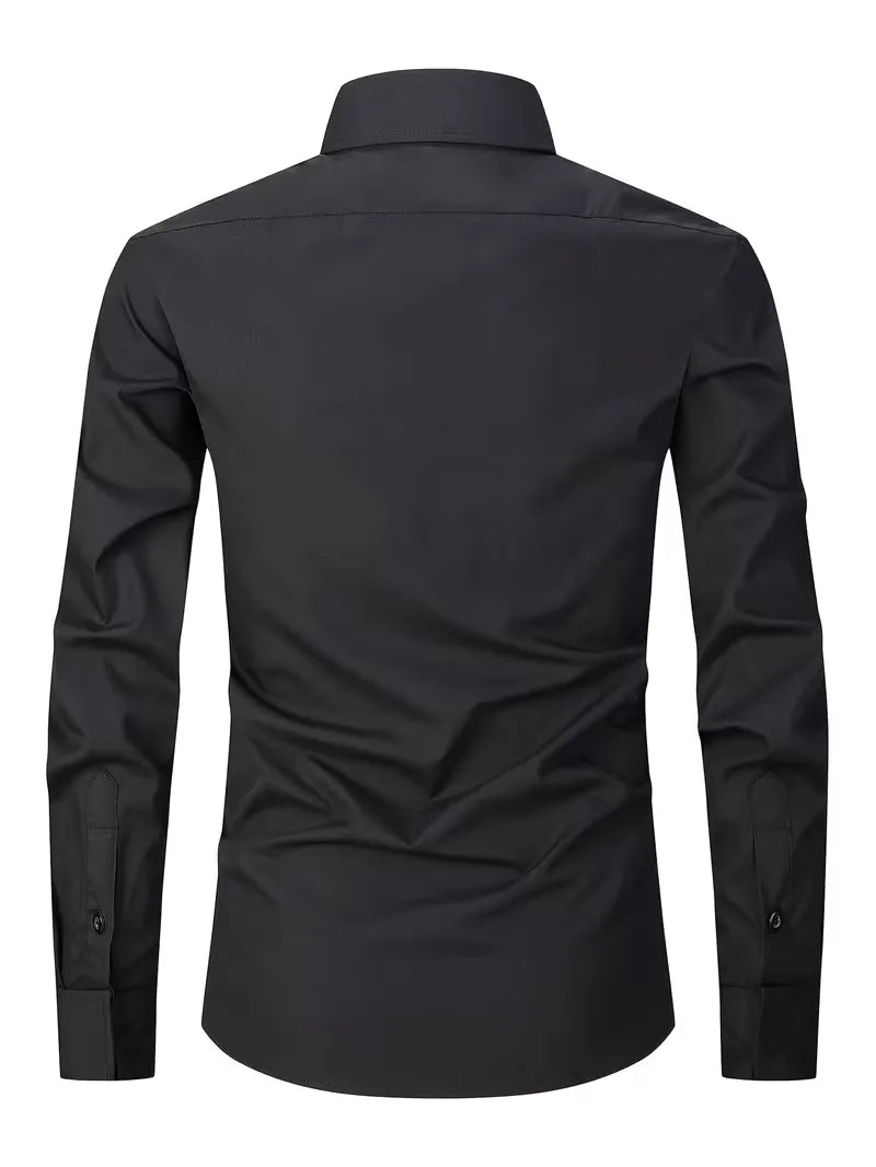 Smart shirt with mandarin collar