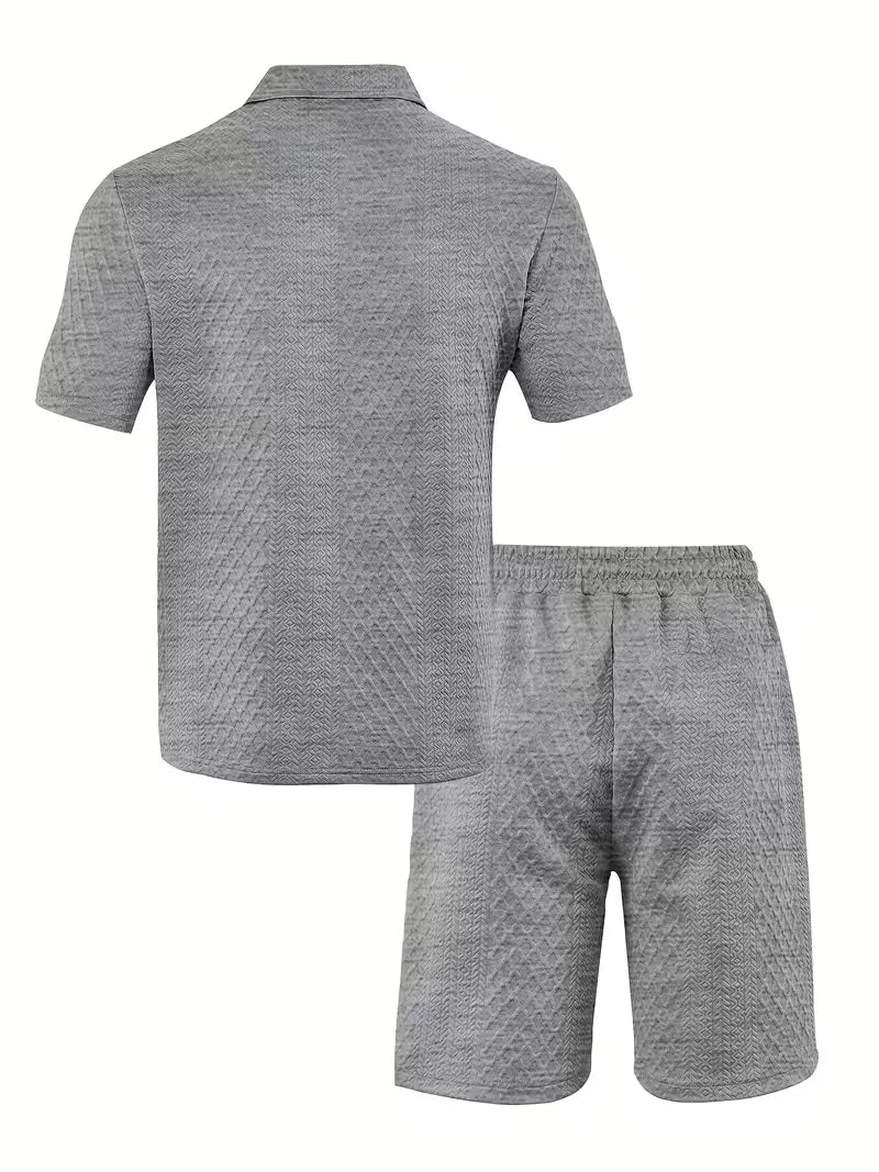 Summer Clothing Set with Polo and Shorts