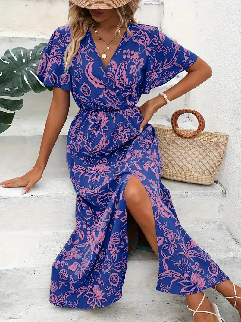 Wrap Dress with Floral Print