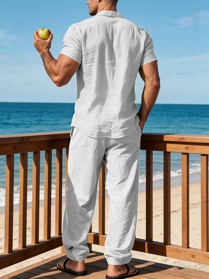 Summer Clothing Set with V-Neck