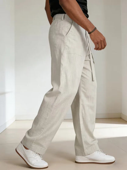 Trousers with Tie Belt