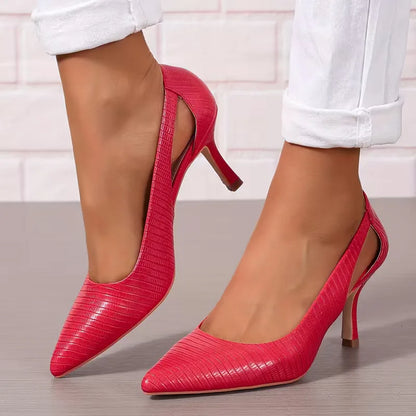 Stiletto with cut-out design