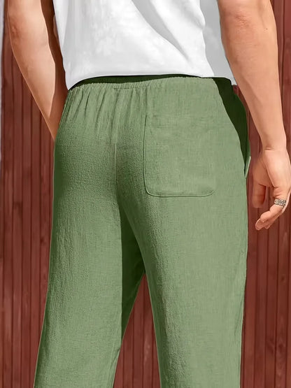 Drawstring Trousers with Straight Leg