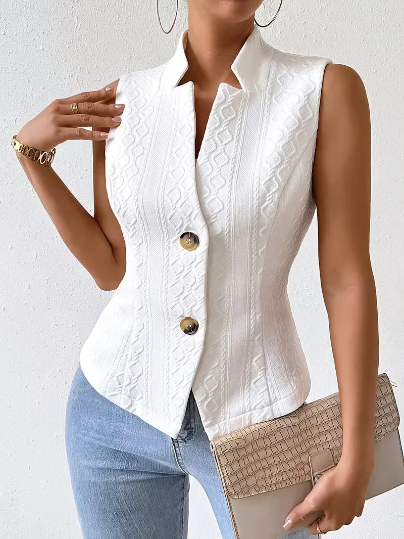 Waistcoat with V-neck and Buttons