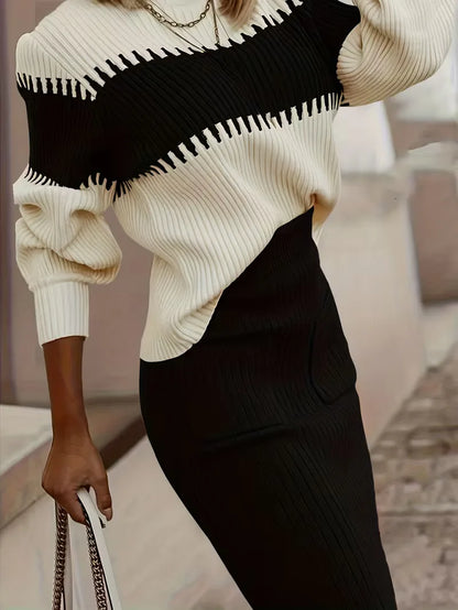 Two-Piece Set with Ribbed Texture