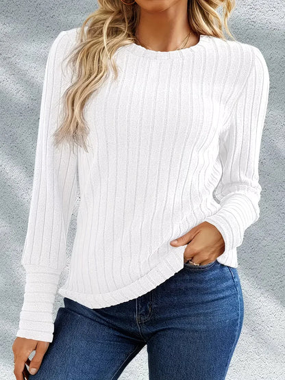 Long-sleeve with ribbed texture