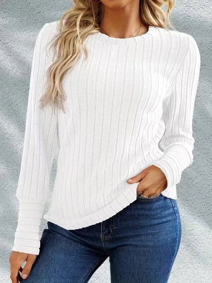 Long-sleeve with ribbed texture