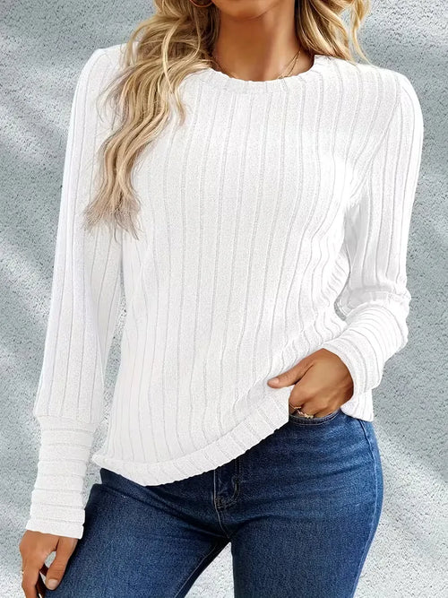 Long-sleeve with ribbed texture