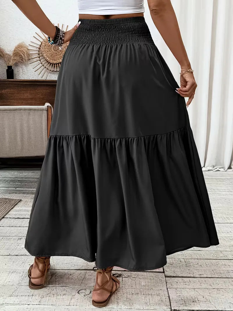 A-line Skirt with Smock Waistband