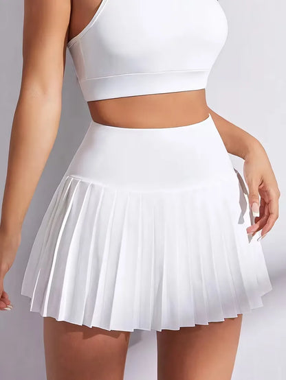 Pleated Skirt with High Waist