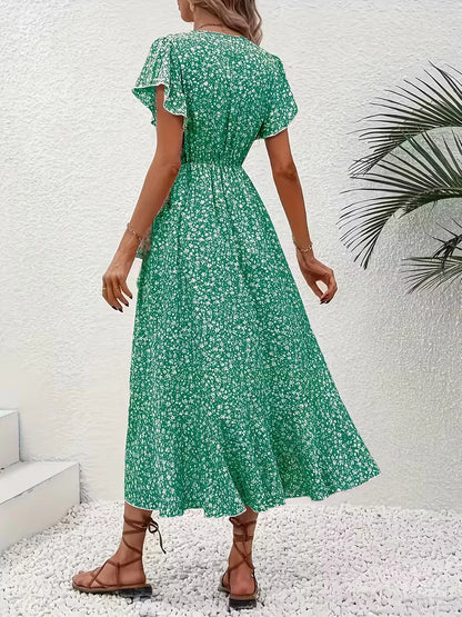 Wrap Dress with Flowers
