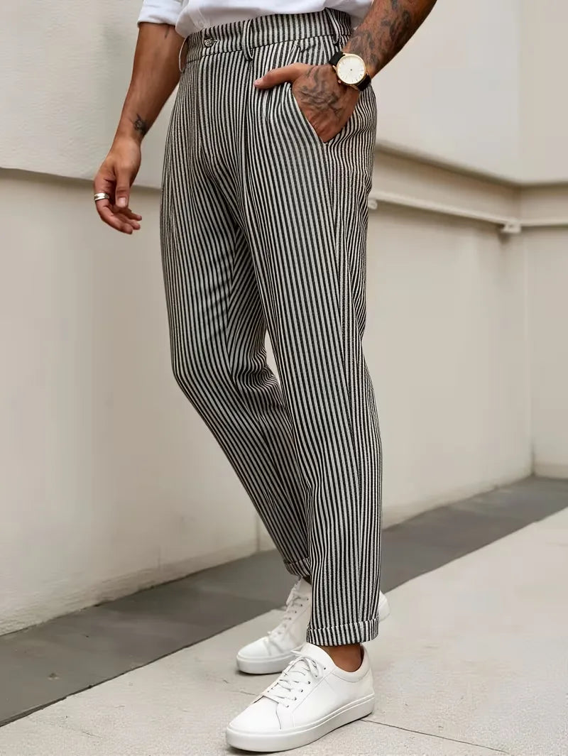 Striped Cropped Trousers