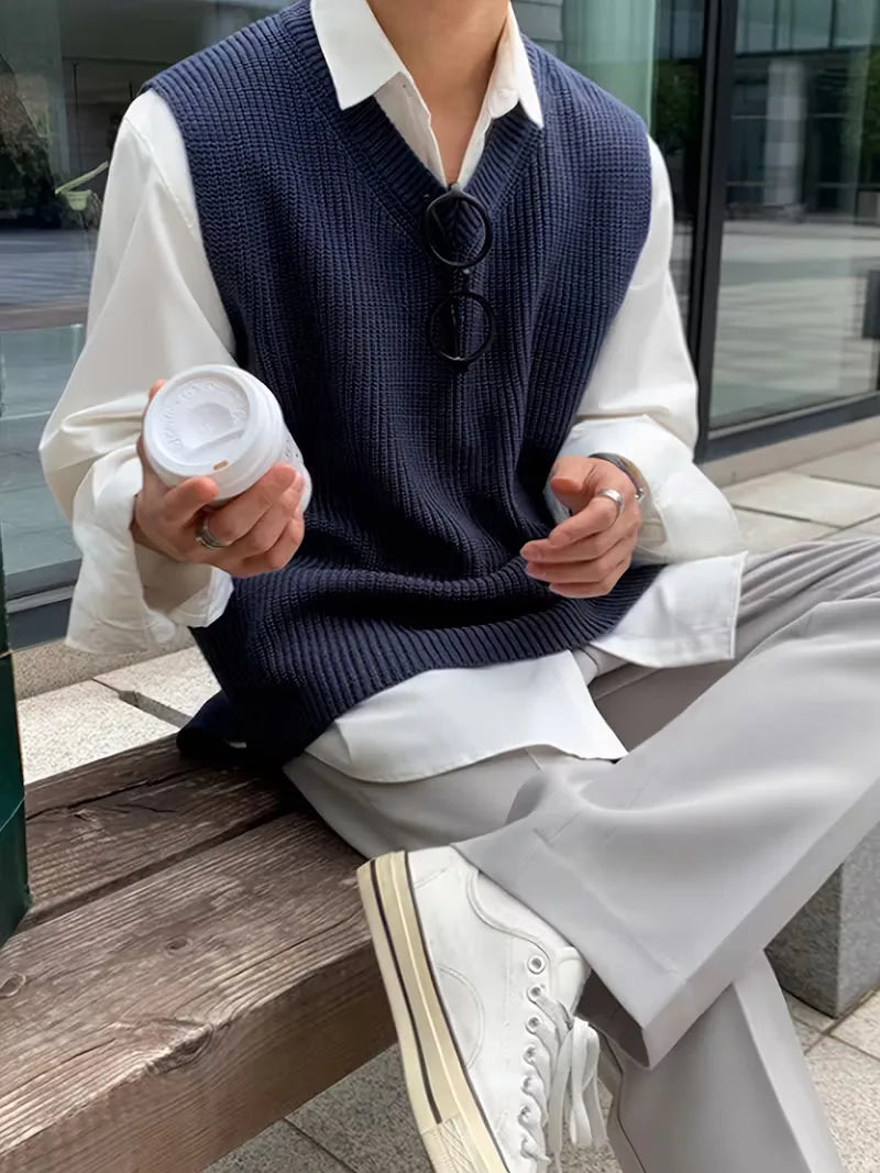 Sleeveless V-neck Vest
