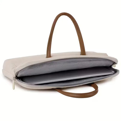 Laptop bag with front pocket and zip