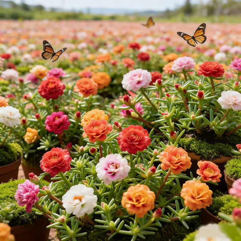 BloomBurst – Mélange de graines pour portulak d'été coloré et fleurs vivaces
