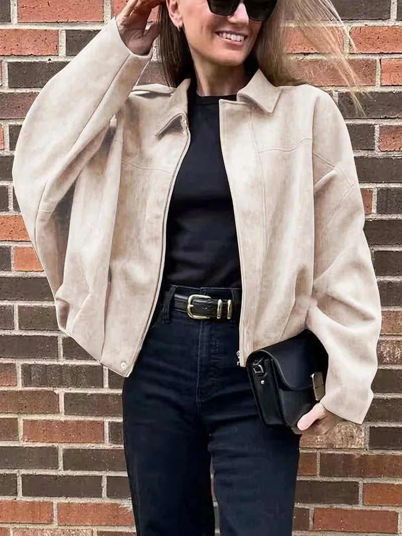 Bomber jacket with oversized fit