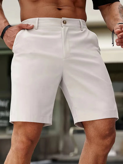 Shorts with Button and Pockets