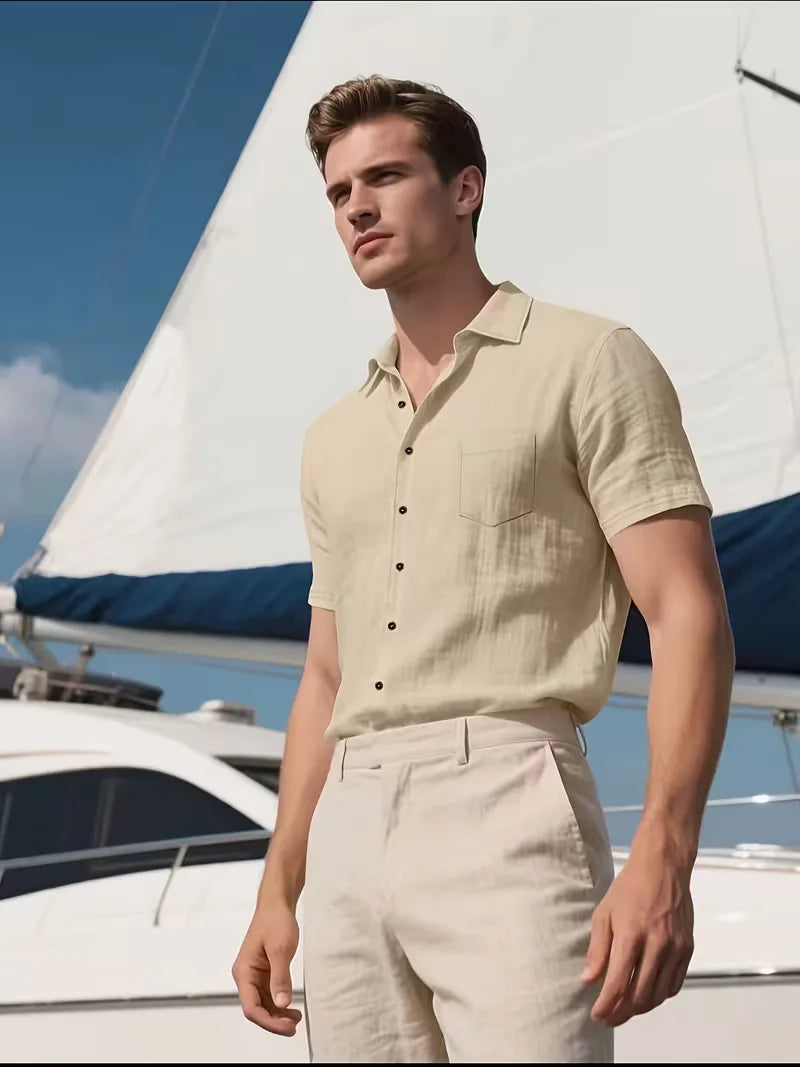 Short Sleeve Shirt with Chest Pocket