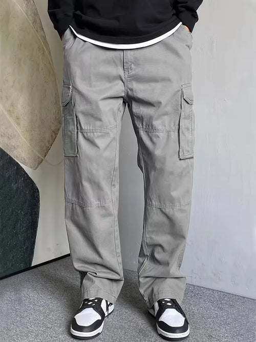 Cargo trousers with flap pockets