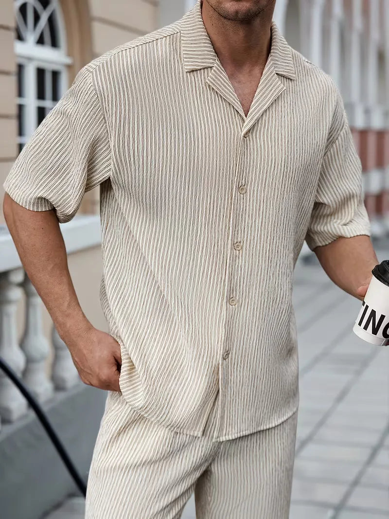Summer Clothing Set with V-neck